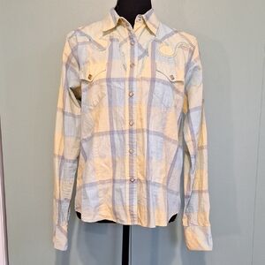 Vintage Classic Western Rode Button Up Long Sleeve Top Size Medium